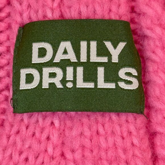 Daily Drills Sweater Pink Shorts Cheeks Cable Knit XS Small - Picture 5 of 7